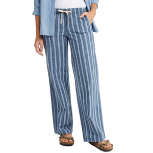 LL Bean Soft-Washed Cotton Chambray Wide-Leg Pants Size 2P